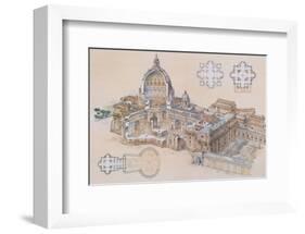 Rome, St. Peter's Basilica-L^ Derrien-Framed Art Print