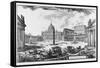 Rome, St. Peter's Square and St. Peter's Basilica, C.1747-78-Giovanni Battista Piranesi-Framed Stretched Canvas