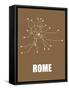 Rome Subway Map II-null-Framed Stretched Canvas