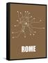 Rome Subway Map II-null-Framed Stretched Canvas