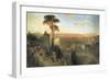Rome, Sunset from the Convent of San Onofrio on Mount Janiculum, 1856-David Roberts-Framed Giclee Print