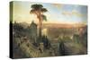Rome, Sunset from the Convent of San Onofrio on Mount Janiculum, 1856-David Roberts-Stretched Canvas
