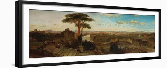 Rome, Sunset from the Convent of San Onofrio-David Roberts-Framed Giclee Print