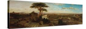 Rome, Sunset from the Convent of San Onofrio-David Roberts-Stretched Canvas