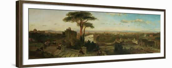 Rome, Sunset from the Convent of San Onofrio-David Roberts-Framed Giclee Print