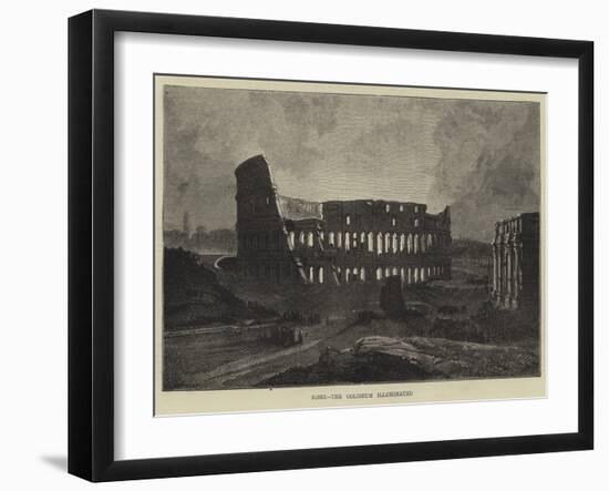 Rome, the Coliseum Illuminated-Charles Auguste Loye-Framed Giclee Print