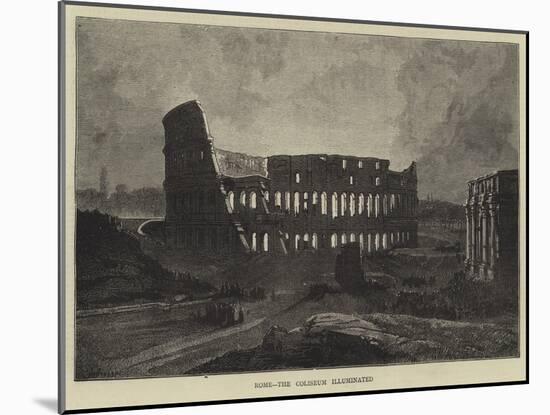 Rome, the Coliseum Illuminated-Charles Auguste Loye-Mounted Giclee Print