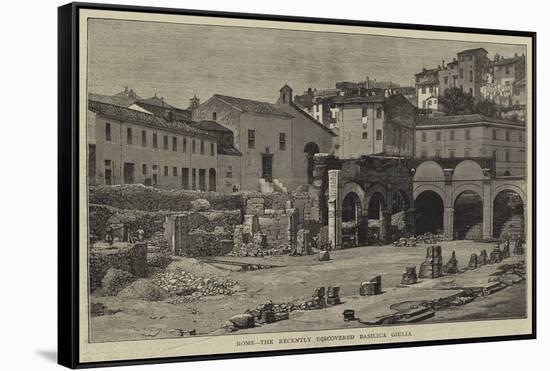 Rome, the Recently Discovered Basilica Giulia-null-Framed Stretched Canvas