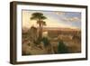 Rome, Twilight, View from the Convent of San Onofrio on Mount Janiculum, C.1853-55-David Roberts-Framed Giclee Print