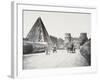 Rome: Via Ostiense Pyramid of Caius Cestius and Porta San Paolo, 1860-Gioacchino Altobelli-Framed Photographic Print
