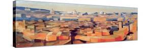 Rome, View from the Spanish Academy on the Gianicolo, Dusk, 1968-Izabella Godlewska de Aranda-Stretched Canvas
