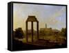 Rome: View of the Forum Looking Towards the Capitol, 1819-Gaspare Gabrielli-Framed Stretched Canvas