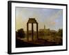 Rome: View of the Forum Looking Towards the Capitol, 1819-Gaspare Gabrielli-Framed Giclee Print