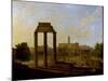 Rome: View of the Forum Looking Towards the Capitol, 1819-Gaspare Gabrielli-Mounted Giclee Print