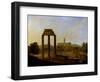 Rome: View of the Forum Looking Towards the Capitol, 1819-Gaspare Gabrielli-Framed Giclee Print