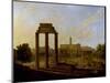 Rome: View of the Forum Looking Towards the Capitol, 1819-Gaspare Gabrielli-Mounted Giclee Print