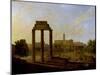 Rome: View of the Forum Looking Towards the Capitol, 1819-Gaspare Gabrielli-Mounted Giclee Print