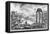 Rome, View of the Roman Forum, C.1774-78-Giovanni Battista Piranesi-Framed Stretched Canvas