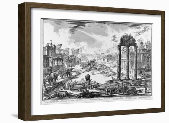 Rome, View of the Roman Forum, C.1774-78-Giovanni Battista Piranesi-Framed Giclee Print