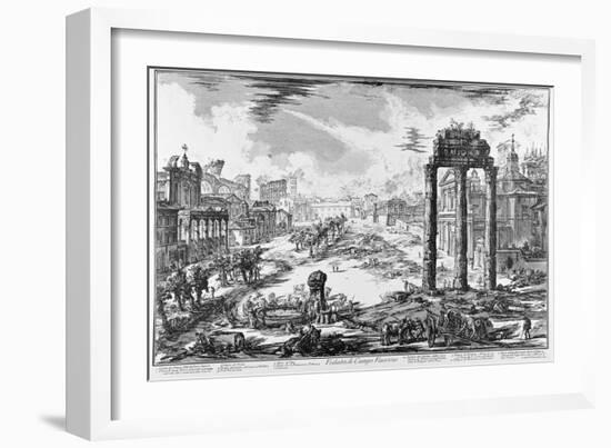 Rome, View of the Roman Forum, C.1774-78-Giovanni Battista Piranesi-Framed Giclee Print