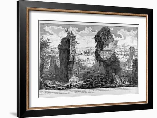 Rome, View of the Ruins of Ancient Ustrinum (At Via Appia), C.1747-78-Giovanni Battista Piranesi-Framed Giclee Print