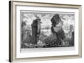 Rome, View of the Ruins of Ancient Ustrinum (At Via Appia), C.1747-78-Giovanni Battista Piranesi-Framed Giclee Print