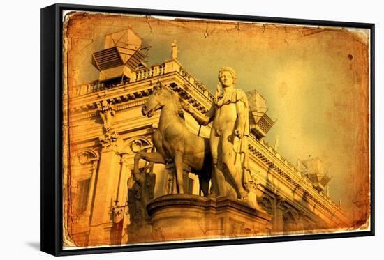 Rome-lachris77-Framed Stretched Canvas