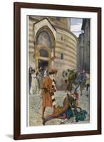 Romeo and Juliet, Act III Scene I, The Death of Mercutio Romeo's Friend-Edwin Austin Abbey-Framed Photographic Print