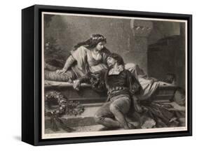 Romeo and Juliet, Act V Scene III: Juliet Wakes in the Vault to Find Romeo Dead-G. Goldberg-Framed Stretched Canvas