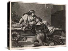 Romeo and Juliet, Act V Scene III: Juliet Wakes in the Vault to Find Romeo Dead-G. Goldberg-Stretched Canvas