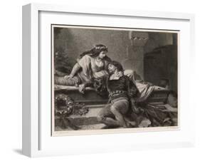 Romeo and Juliet, Act V Scene III: Juliet Wakes in the Vault to Find Romeo Dead-G. Goldberg-Framed Art Print