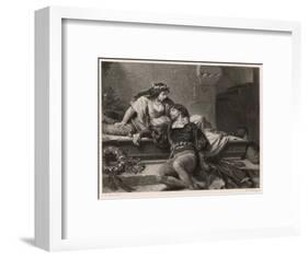 Romeo and Juliet, Act V Scene III: Juliet Wakes in the Vault to Find Romeo Dead-G. Goldberg-Framed Art Print