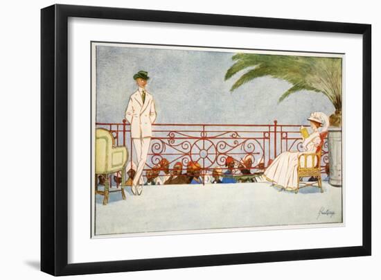 Romeo and Juliet-Balcony Scene at Shepheard's Hotel, Cairo, from 'The Light Side of Egypt', 1908-Lance Thackeray-Framed Giclee Print
