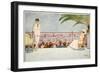 Romeo and Juliet-Balcony Scene at Shepheard's Hotel, Cairo, from 'The Light Side of Egypt', 1908-Lance Thackeray-Framed Giclee Print