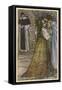 Romeo and Juliet in Embrace at Frair Lawrence's Cell-Arthur Rackham-Framed Stretched Canvas