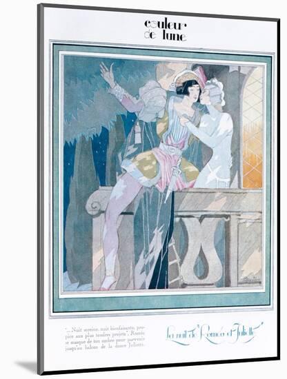 Romeo and Juliet in the Balcony Scene, Illustration from 'Femina' Magazine, December 1929-Charles Martin-Mounted Giclee Print