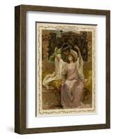 Romeo and Juliet on Balcony-null-Framed Art Print