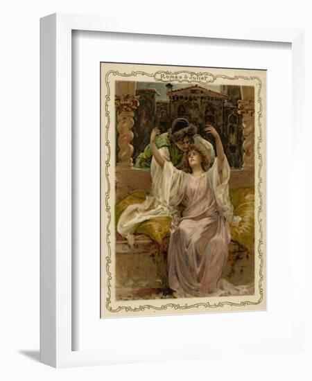 Romeo and Juliet on Balcony-null-Framed Art Print