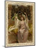 Romeo and Juliet on Balcony-null-Mounted Art Print
