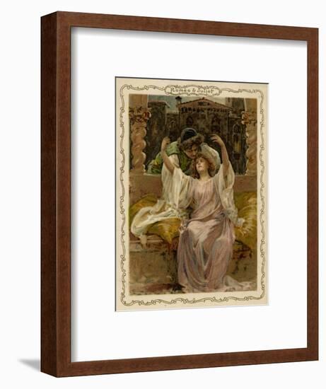 Romeo and Juliet on Balcony-null-Framed Art Print