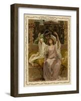 Romeo and Juliet on Balcony-null-Framed Art Print