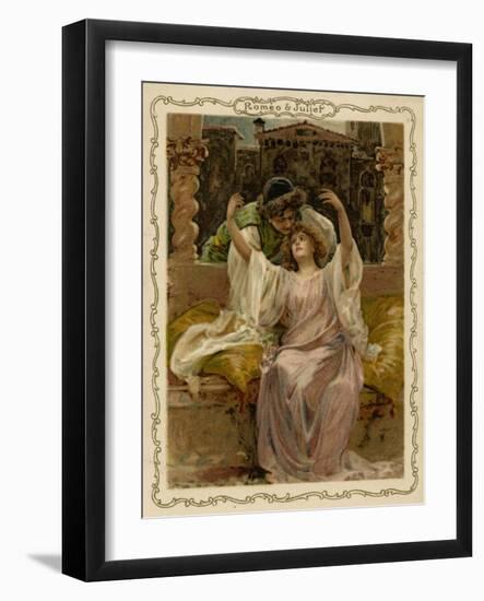 Romeo and Juliet on Balcony-null-Framed Art Print