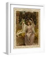 Romeo and Juliet on Balcony-null-Framed Art Print