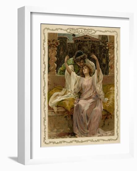 Romeo and Juliet on Balcony-null-Framed Art Print