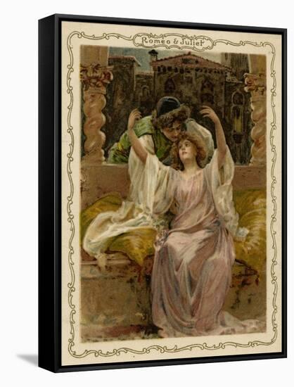 Romeo and Juliet on Balcony-null-Framed Stretched Canvas