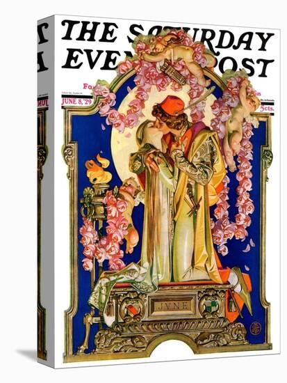 "Romeo and Juliet," Saturday Evening Post Cover, June 8, 1929-Joseph Christian Leyendecker-Stretched Canvas