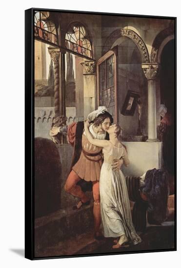 Romeo and Juliet-Francesco Hayez-Framed Stretched Canvas