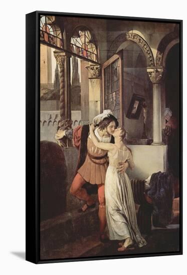 Romeo and Juliet-Francesco Hayez-Framed Stretched Canvas