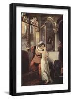 Romeo and Juliet-Francesco Hayez-Framed Art Print