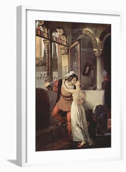 Romeo and Juliet-Francesco Hayez-Framed Art Print